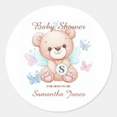 Rond Sticker Baby shower mignon (Devant)