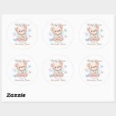 Rond Sticker Baby shower mignon (Feuille)