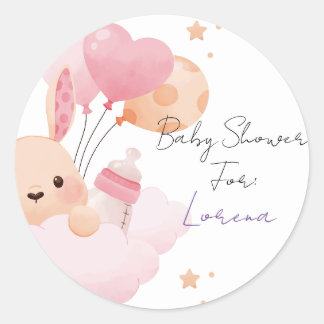 Rond Sticker Baby Shower personalizado