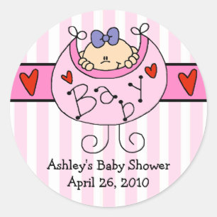 Rond Sticker Baby shower pour bébé et vélo Pékin