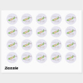 Rond Sticker Baby shower pour garçons et filles dans un (Feuille)