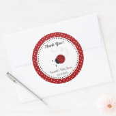 Rond Sticker Baby shower Red Ladybug (Enveloppe)