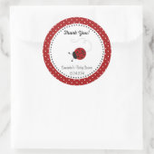 Rond Sticker Baby shower Red Ladybug (Sac)