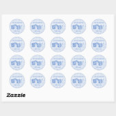 Rond Sticker Baby shower Snids & Snails (Feuille)