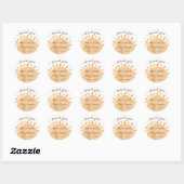Rond Sticker Baby shower Sunshine Boho (Feuille)