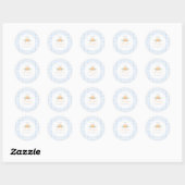 Rond Sticker baby shower | Un Petit Citrouille (Feuille)