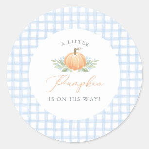 Rond Sticker baby shower Un Petit Citrouille