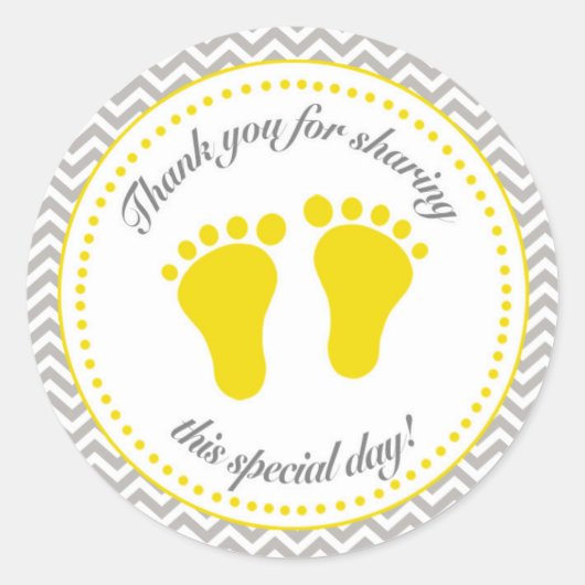 Rond Sticker Baby shower Unisex (Devant)