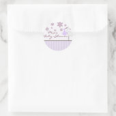 Rond Sticker Baby shower violet (Sac)