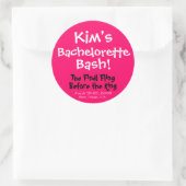 Rond Sticker Bachelorette Bash (Sac)
