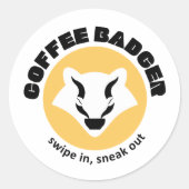 Rond Sticker Badger Cafe (Devant)