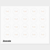 Rond Sticker bague de mariage et oiseaux (Feuille)