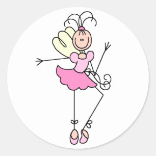 Rond Sticker Ballerina Figure