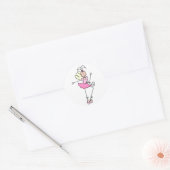 Rond Sticker Ballerina Figure (Enveloppe)