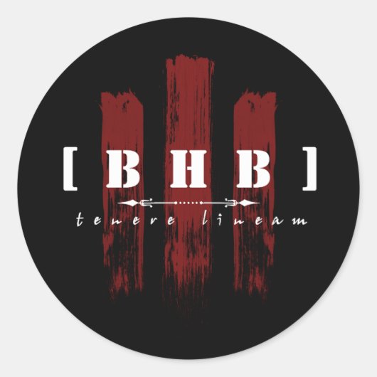 Rond Sticker : Bandes noires / Colorées (Devant)