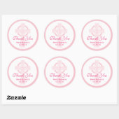 Rond Sticker baptisant, douche ou première communion (Feuille)