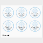Rond Sticker baptisant, douche ou première communion (Feuille)