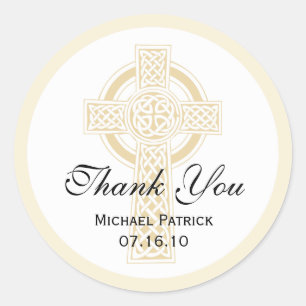 Rond Sticker baptisant, douche ou première communion