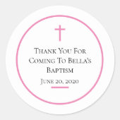Rond Sticker baptism Personnaliser (Devant)