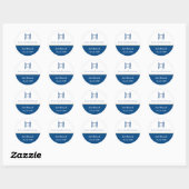 Rond Sticker Bar Mitzvah Torah Cobalt (Feuille)