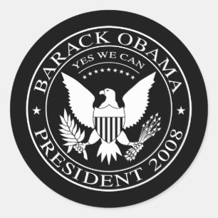 Rond Sticker Barack Obama Presidential Seal 2008
