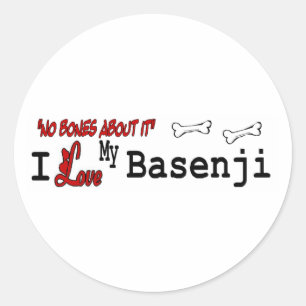Rond Sticker Basenji (I Love)