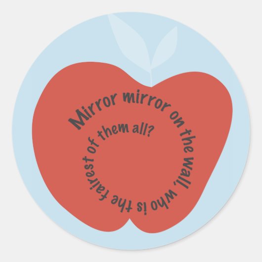 Rond Sticker Bat mitzvah blanc neige Fairytale (Devant)