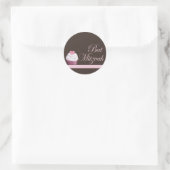 Rond Sticker bat mitzvah Cupcake (Sac)