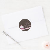 Rond Sticker bat mitzvah Cupcake (Enveloppe)