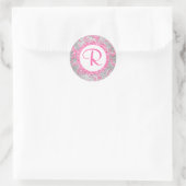 Rond Sticker Bat mitzvah Damask Winter Wonderland (Sac)