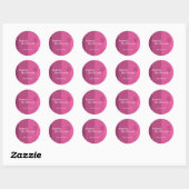 Rond Sticker Bat mitzvah Rose tonique (Feuille)