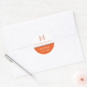 Rond Sticker bat mitzvah Torah Orange (Enveloppe)