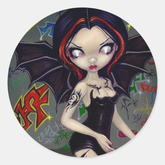 Rond Sticker "Bat Tattoos" (Devant)