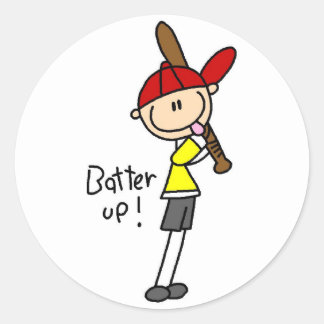 Rond Sticker Batter Up Baseball