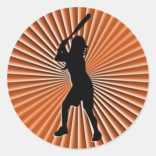 Rond Sticker Batteur Softball (Devant)