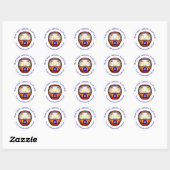 Rond Sticker Bayside Seido Daruma Daishi (Feuille)