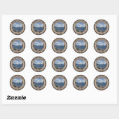 Rond Sticker Beach House (personnalisable) (Feuille)