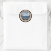 Rond Sticker Beach House (personnalisable) (Sac)