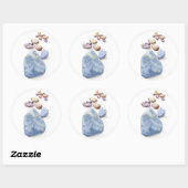 Rond Sticker Beach Pebbles (Feuille)