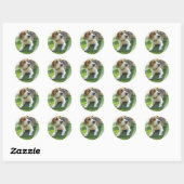 Rond Sticker beagle Hound Dog (Feuille)