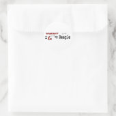 Rond Sticker beagle (I Love) (Sac)