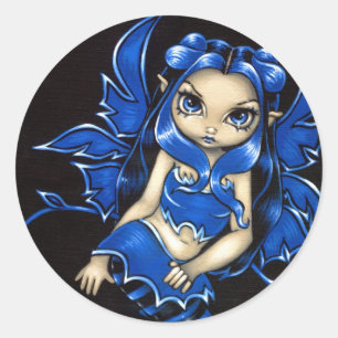 Rond Sticker "Beautiful Blue Fairy"
