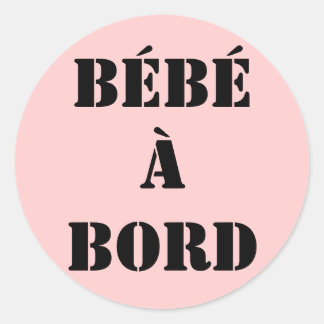 Rond sticker "bébé à bord"