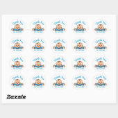 Rond sticker bébé merci pour votre commande (Feuille)