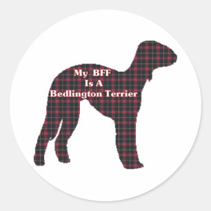 Rond Sticker Bedlington Terrier BFF