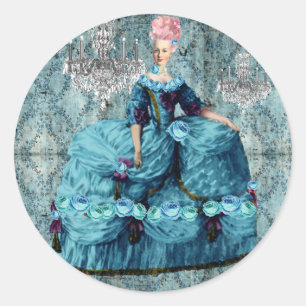 Rond Sticker Bella Blue Marie Antoinette