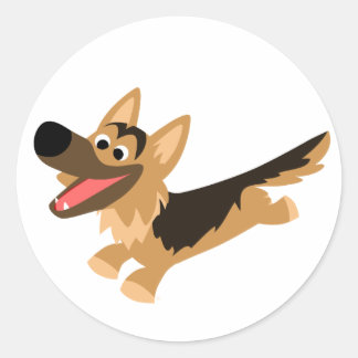 Rond Sticker berger allemand joli dessin