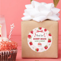 Sticker Berry Cute Merci 1er Anniversaire