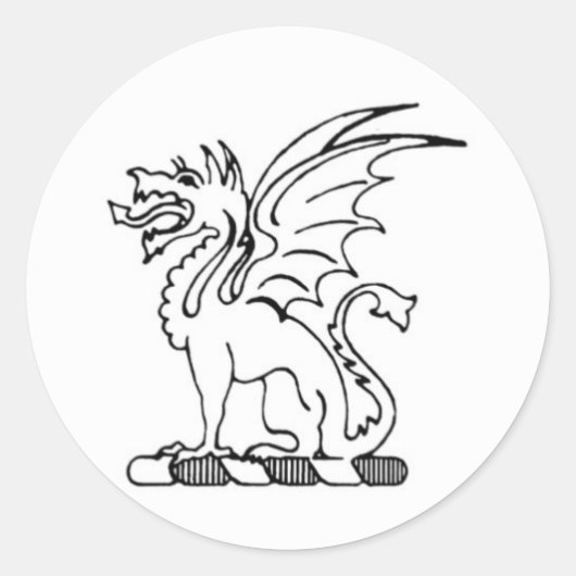 Rond Sticker Beta Theta Pi Dragon (Devant)