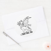 Rond Sticker Beta Theta Pi Dragon (Enveloppe)